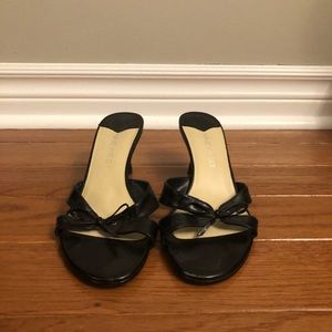 Nine West Leather Black Heels